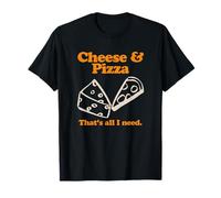 Fromage et Pizza Amusant Amateurs de Nourriture Croquis Doodle T-Shirt