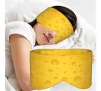Fromage jaune, Masque de sommeil pour la maison, les voyages et le travail posté, couvrant entièrement les yeux et bloquant la lumière