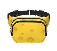 Fromage Jaune,Sac Banane carré Double Couche, Sac de Poitrine