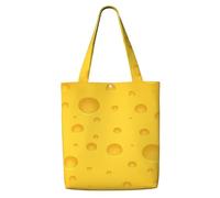 Fromage jaune,Sacs d'épicerie réutilisables, sacs fourre-tout de grande capacité, sac à bandoulière en toile