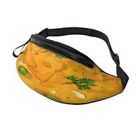 Fromage Raisin Feuilles Fanny Pack pour Femmes Hommes Mode Taille Sac Assaisonnement Jaune Abstrait Ceinture Sacs avec Sangle Réglable Casual Bum Sac pour Cyclisme Entraînement Randonnée Voyager Cou