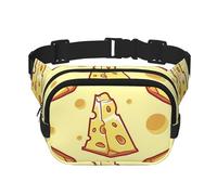 Fromage,Sac Banane carré Double Couche, Sac de Poitrine