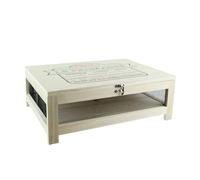 COOK CONCEPT Totally Addict KA2362 Cave à fromage avec plateau de service Bois et acier inoxydable Beige et noir H15 x 27 x 39 cm