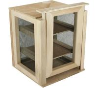 Fromager de table - MASY - 203 - Marron - 2 étagères - Toile métallique plastifiée