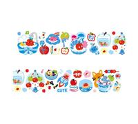 FROMCEO Autocollant artisanal réutilisable, ruban adhésif d ' art, autocollants esthétiques, autocollant décoratif imperméable pour scrapbooking, journal, carte, journal, ruban de décoration
