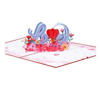 FROMCEO Carte en relief unique avec symbole 3D pour les occasions de jours spéciaux, les périodes importantes et montrant une émotion profonde apparaissant comme une carte de vœux