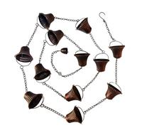 FROMCEO Chaîne de pluie en métal - Attrape-eau de pluie rétro - Remplacement de gouttière - Bec de descente pour abri de jardin - Petits pétales