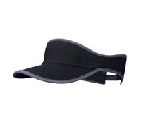 FROMCEO Chapeau de soleil à bordure flexible avec bande absorbant la transpiration - Chapeau pliable pour sports de plein air - Pour course à pied, golf, tennis, Noir , Taille unique