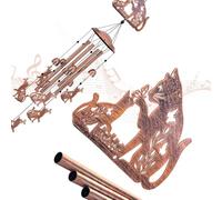 FROMCEO Cinq tons doux décoratifs vintage en métal pour améliorer la maison, le jardin, le porche, la terrasse, installation facile, pont de péage du vent