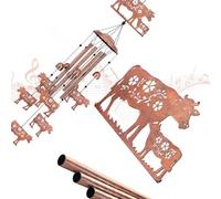 FROMCEO Cinq tons doux décoratifs vintage en métal pour améliorer la maison, le jardin, le porche, la terrasse, installation facile, pont de péage du vent