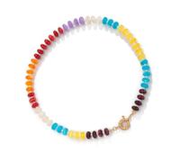 FROMCEO Collier arc-en-ciel coloré en acrylique avec perles polies, tendance, pour une utilisation de jour comme de nuit, utilisation longue durée, taille unique, Comme décrit, Comme décrit.