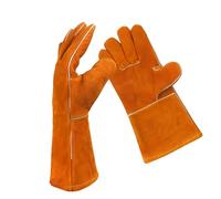 FROMCEO Gants en cuir avancés pour soudeurs et travailleurs industriels, conception résistante à la, gants de protection pour le soudage, travail du cuir