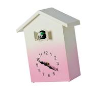 FROMCEO Horloge coucou pour décoration murale - Contrôle des volumes - Mouvement à quartz - Pendules - Horloge murale - Décoration d'intérieur pour la cuisine - Décoration murale pour maison à oiseaux