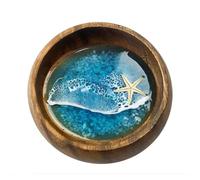 FROMCEO Le monde de la mer dans des bols fait à la main en coquillages, étoiles de mer, tortues, décoration d'intérieur pour enfants, Noël, plage, résines inspirées de la maison