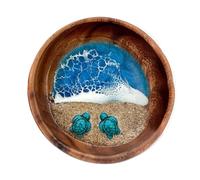 FROMCEO Le monde de la mer dans des bols fait à la main en coquillages, étoiles de mer, tortues, décoration d'intérieur pour enfants, Noël, plage, résines inspirées de la maison