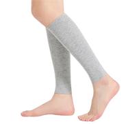 FROMCEO Manchons de mollet réglables et chauds, équipement de course d'hiver, absorbant, respirant, protège-jambes pour activités de plein air, tissu doux, jambières de sport, gris clair, L