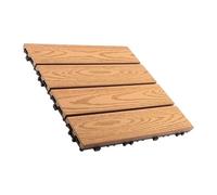 FROMCEO Planche de terrasse en composite texturé aspect bois - Grains de bois concaténés - Pour véranda, cour, terrasses de jardin imperméabilisées