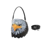 FROMCEO Sac à bandoulière tendance en cuir PU léger avec motif hibou - Option de transport convertible - Idéal pour les trajets ou les activités - Motif chouette chauve, gris, One Size
