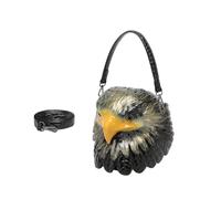 FROMCEO Sac à bandoulière tendance en cuir PU léger avec motif hibou - Option de transport convertible - Idéal pour les trajets ou les activités - Motif chouette chauve, Noir , One Size
