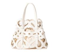 FROMCEO Sac à main perforé, poche intérieure renforcée de sécurité, différentes options de transport, sac à bandoulière en polyuréthane, intérieur spacieux, sac pour femme, beige, One Size
