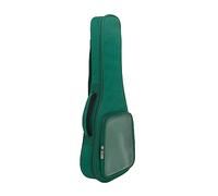 FROMCEO Sac de rangement pour ukulélé de 58,4 cm, étui de transport transparent avec poche latérale pour ukulélé, petite guitare, sac de transport en coton, Vert