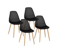Fromm & Starck Chaise - Lot de 4 - 150 kg max. - Surface d'assise de 52 x 46,5 cm - Coloris noir STAR_SEAT_05