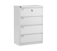 Fromm & Starck Meuble De Classement Suspendu Armoire De Bureau Dossiers Suspendus Star_MCAB_10 (Acier Revêtu, pour Dossiers Suspendus A4/F4, Étagères 6 mm, 2 Clés Alliage Zinc, Hauteur 132 cm)
