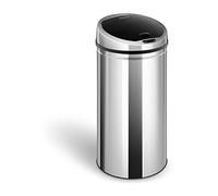 Fromm & Starck Poubelle Automatique Ouverture Sensor Cusine Capteur De Mouvement Détection sans Contact Star_Bin_03 (50 L, Piles, Portée 30 cm, Polyprolène, INOX)