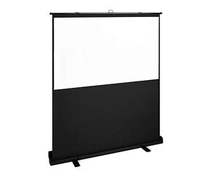 Fromm & Starck Star_PFPS_06 Écran De Projection pour Projecteur sur Pied Autoportant Portable Vidéoprojecteur Toile (188,5 x 203 cm, 16:9, Rétractable, Boitier en Aluminium avec poignée)