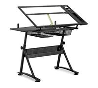 Fromm & Starck Table à dessin inclinable - 120 x 60 x 90 cm - Plateau en verre STAR_DESK_09