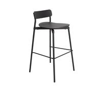 FROMME Tabouret de Bar H65 Noir