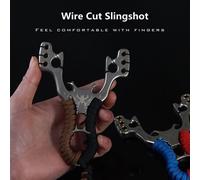 Fronde En Fil D'acier Inoxydable De Haute Précision Et Balle De Carte Traditionnelle, Catapulte De Tir De Compétition Pour La Chasse En Plein Air