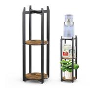 FRONDENT Support De Distributeur d'Eau,Support Plantes Intérieur à 3 Niveaux,Porte-Bouteilles En Métal Stable Pour Seaux De 1 à 5 Gallons,Porte-Fleurs Avec Disques Vintage, Pour Restaurant Café Salon