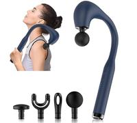 Fronnor Pistolet de massage révolutionnaire en forme de U pour soulager la douleur et les tissus profonds - Atteignez facilement chaque muscle (bleu marine)