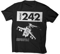 Front 242 Band Music Tour Heavy T-Shirt Mens Black Tees Unisex Black M