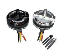 Front and back teeth 3505 external rotor aircraft model multi rotor brushless electronic starter 4SKV650 with foldable blades for individua NWPNLXEA(Silver reverse threa)