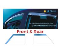 Front And Rear Heko Deflectors Pour Fiat Scudo 2007-2017