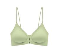 Front Closure Bras for Women Plunge Neck Seamless Push Up T-Shirts Bra Supportive Convertible Strap Bralettes Gold(Green,3X-Large)