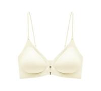 Front Closure Bras for Women Plunge Neck Seamless Push Up T-Shirts Bra Supportive Convertible Strap Bralettes Gold(Gold,Large)