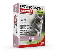 Front Control Wormer Vermifuge Chat 2 comprimés
