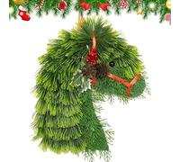 Front Door Christmas Horse Head Wreath - Christmas Wreath for Front Door | Reusable Festive for Indoor Outdoor Window Mantel Restaurant Wall Fence Dining Room