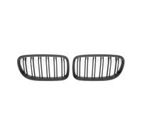 Front Grill Grille Calandre avant brillante à 2 lignes et doubles lamelles pour BMW Série 3 E90 E91 (2009, 2010, 2011, 2012)(Matte Black)