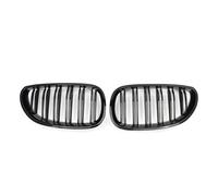 Front Grille Replacement Pour E60 E61 Pour M5 525i 528i 528xi 530i 2003-2009 Voiture Fibre Carbone Avant Rein Sport Calandre Capot Gril Bumper Grille(Gloss Black)
