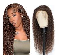 Front Human#1B Naturel Noir Droit 20,3 cm 100% Non Transformé Virgin Remy HD Transparent Frontal Naturel Cheveux pour Femme