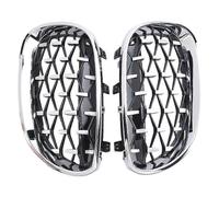 Front Kidney Grille Grill Chrome Diamond Style Compatible With -Bmw 5-Series E60 E61 5 Series 520i 535i 550i 200