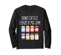 Front Office Chaos is My Jam School Secrétaire et Personnel de Bureau Manche Longue