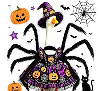 Front Porch Goose Outfits, Spider Design Festive Yard Statue Clothes