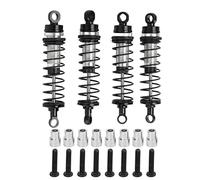 Front Rear Shock Absorbers Aluminum Alloy High Performance Shock Dampers for RC Car Upgrade Stability and Vibration Control for Latrax Teton 1/18 Model 66mm Length 60mm Hole to (Black)