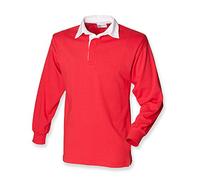 Front Row Classique Maillot de Rugby - Rouge - Large
