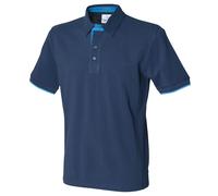 Front Row Élégant Contraste Piquer Polo Chemise FR200 - Court Manche T-shirts